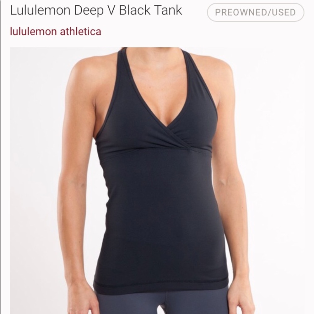 YOU GET 2 Lululemon deep v tank size 4 MINT COND